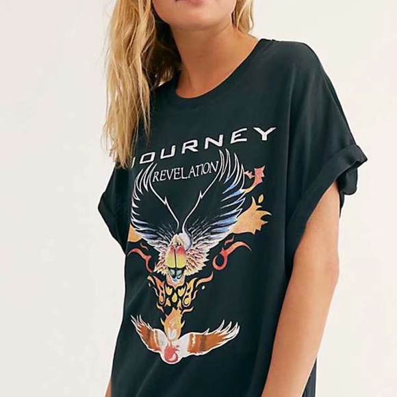 Journey Revelation band graphic black tee dress - Picture 12 of 16